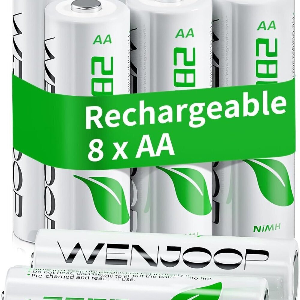 Rechargeable AA Batteries, 2800mAh High-Capacity, NiMH, Double A Battery, Long-L